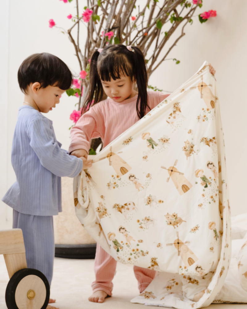 [NEW!] TODDLER SUMMER BLANKET – FARM PRINT