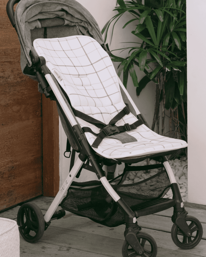 STROLLER PAD - PLAID PRINT