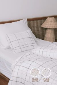 TODDLER SUMMER FITTED SHEET - PLAID PRINT