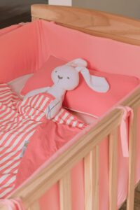NEWBORN BEDDING SET - CHERRY PINK