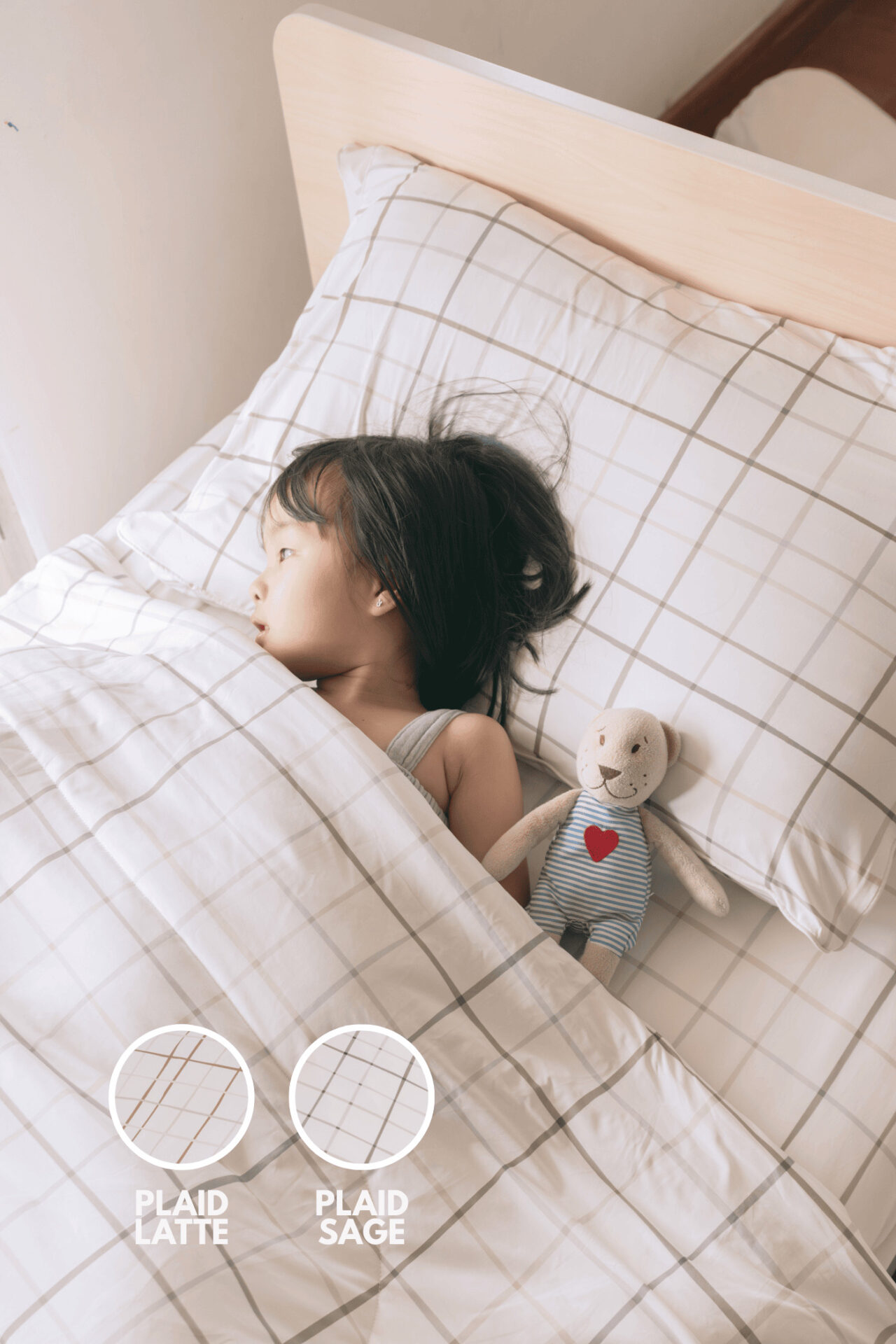 TODDLER SUMMER FITTED SHEET - PLAID PRINT