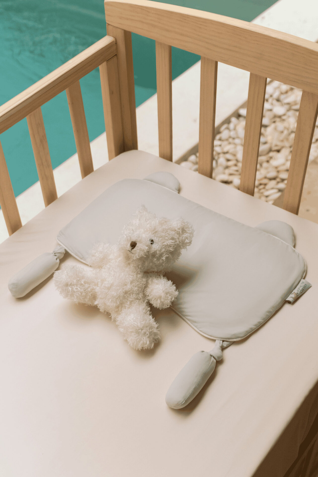 INFANT PILLOW WITH HUSK - SAGE