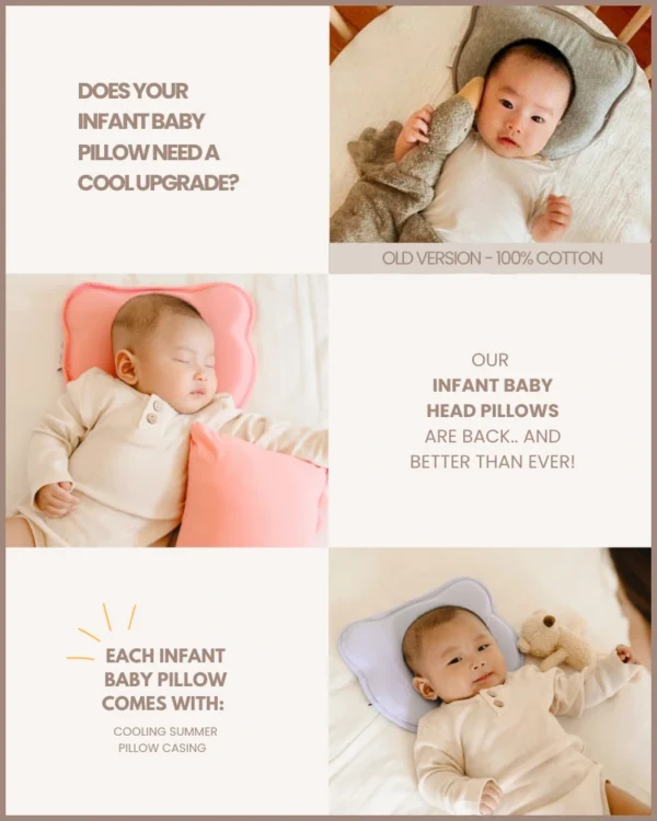 INFANT FLAT HEAD PILLOW - SAGE